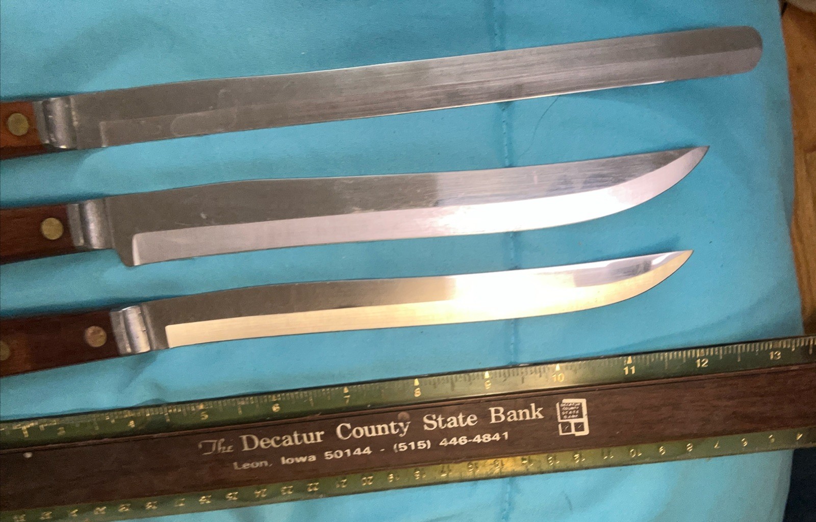 Robinson Carving Knife Set Of 3 Knives, 7”-8”-9”, Kitchen Cutlery, Wood Handles!
