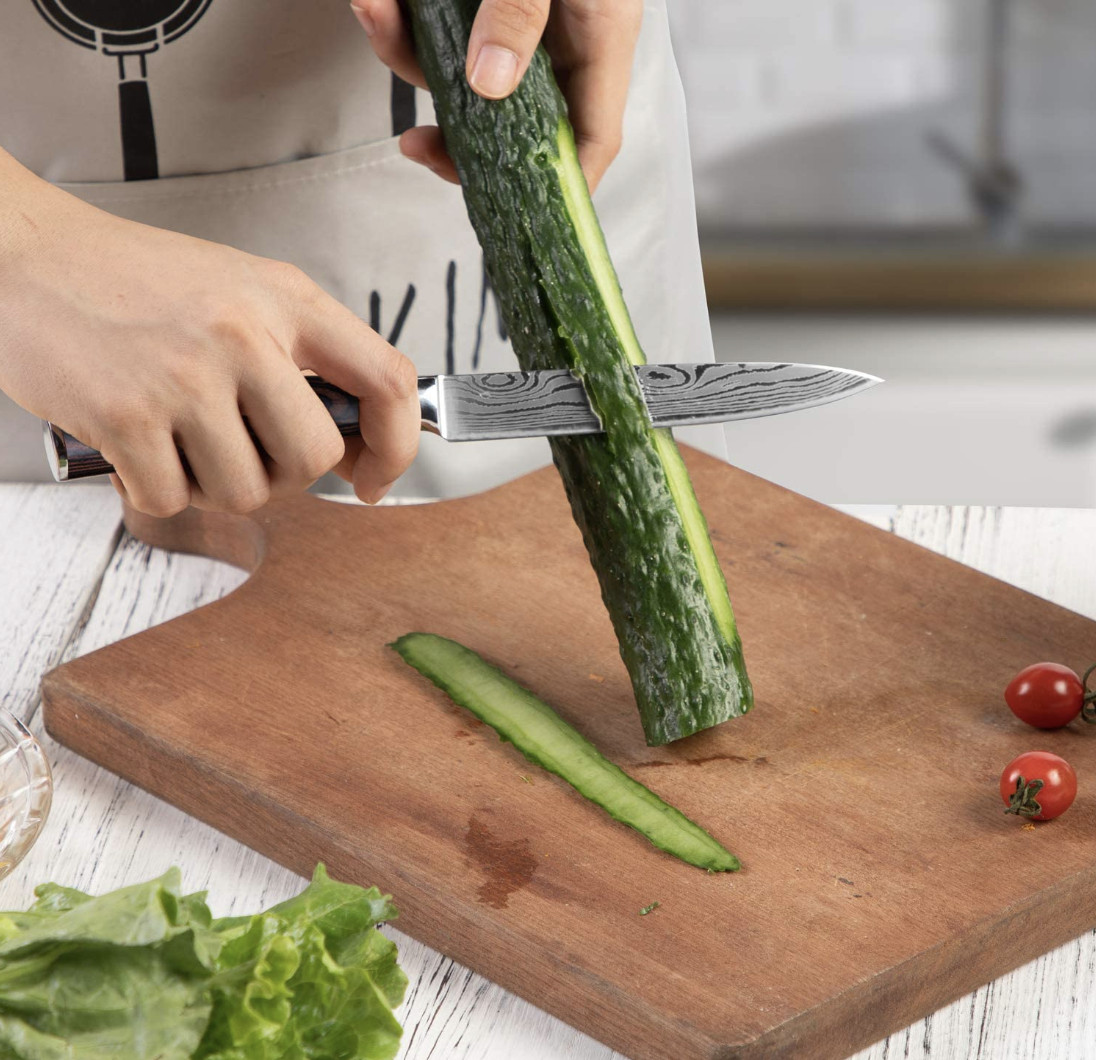 Utility Knife, 5 Inch German Steel Pro Sharp Cooking Kitchen Knife in Gift Box