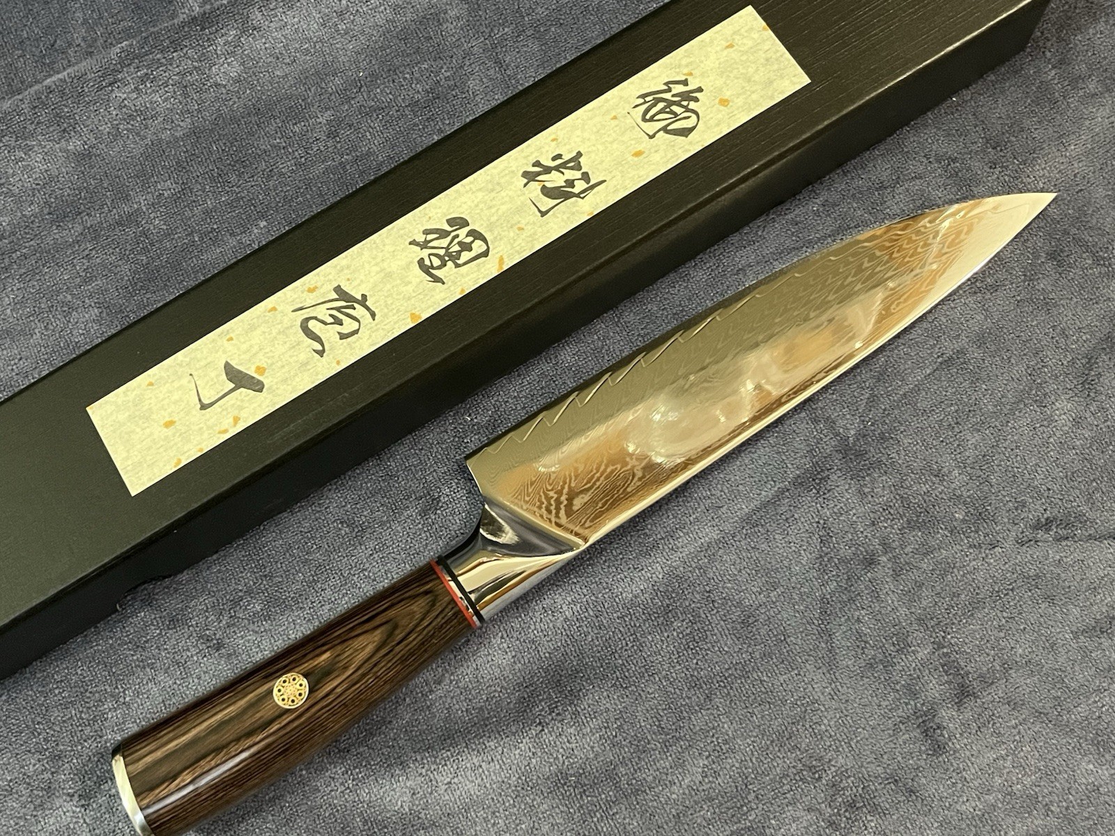 VG10 Steel 8″ Gyuto Chef Knife Mirror Polished Japanese Vegetable Slicing Knife