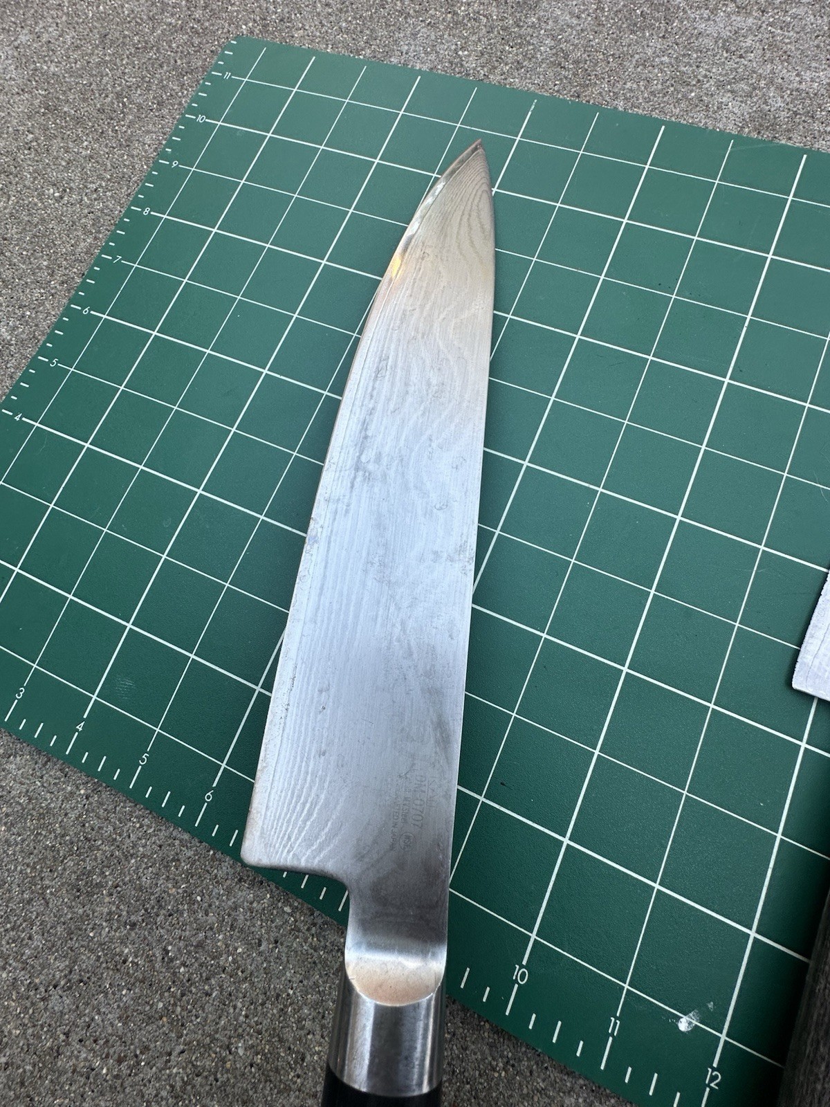 Lot Of 2 KAI SHUN DM-0707 & DM- 0723 Cobalt M.V.Steel 10.5” & 6” Damascus Knife