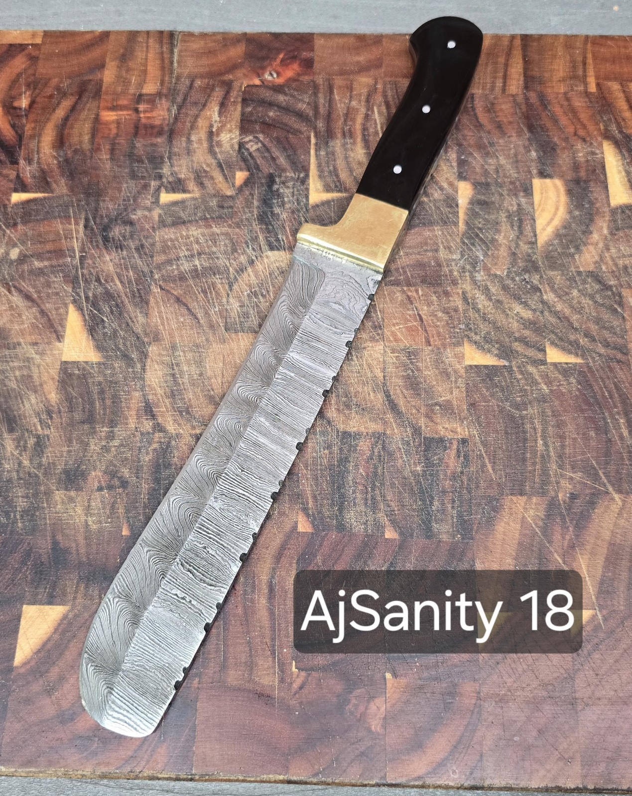 Damascus Steel Fixed Blade Knife Chef Kitchen Knife Chopping Knife
