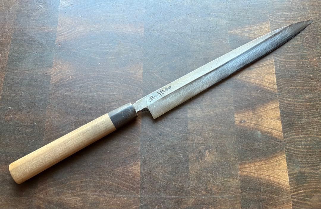 Masamoto Tsukiji Kasumi Yanagiba Sashimi Knife 240mm 9.4″ White Steel Japanese