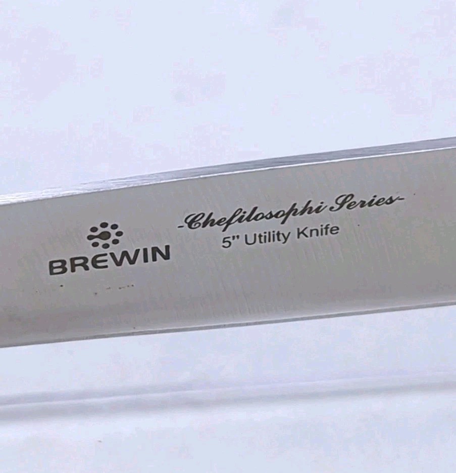 BREWIN Chefislosophi 5″ UTILITY Knife, PAKKAWOOD Handle, Stainless Steel Blade