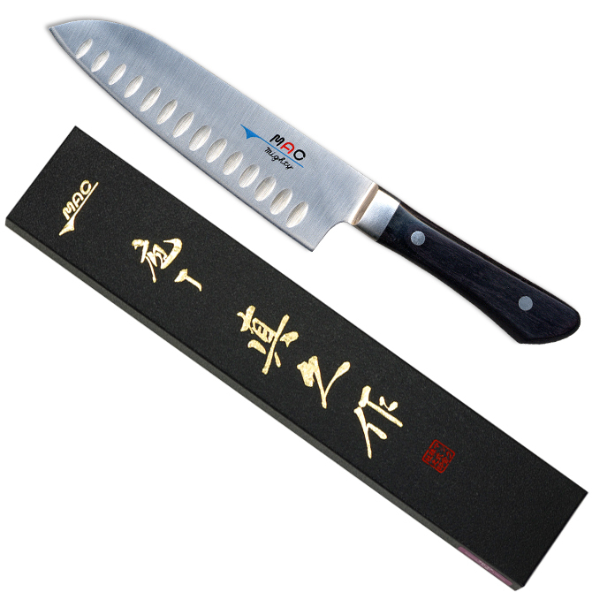 Japan MAC Knife MSK-65 Professional Series 6.5″ Blade Japanese Santoku w/ Dimple