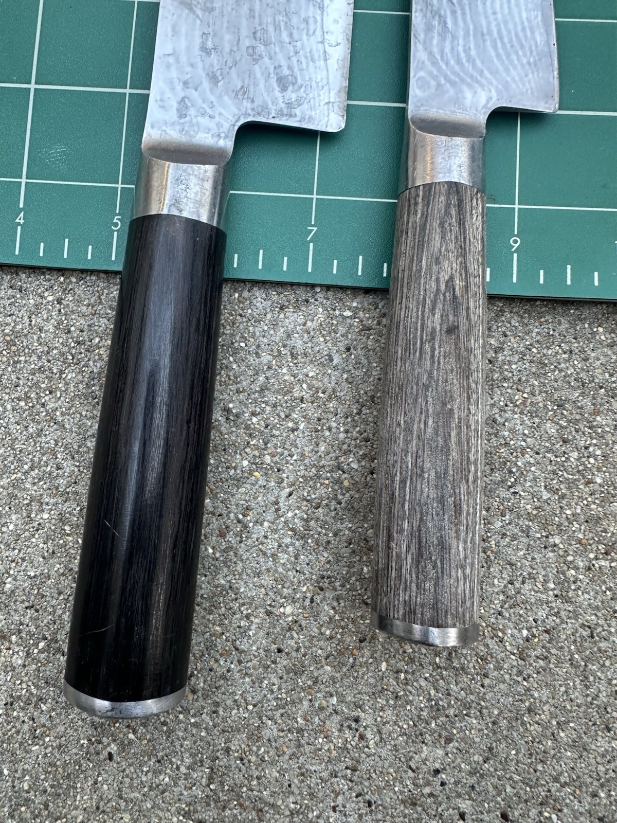 Lot Of 2 KAI SHUN DM-0707 & DM- 0723 Cobalt M.V.Steel 10.5” & 6” Damascus Knife