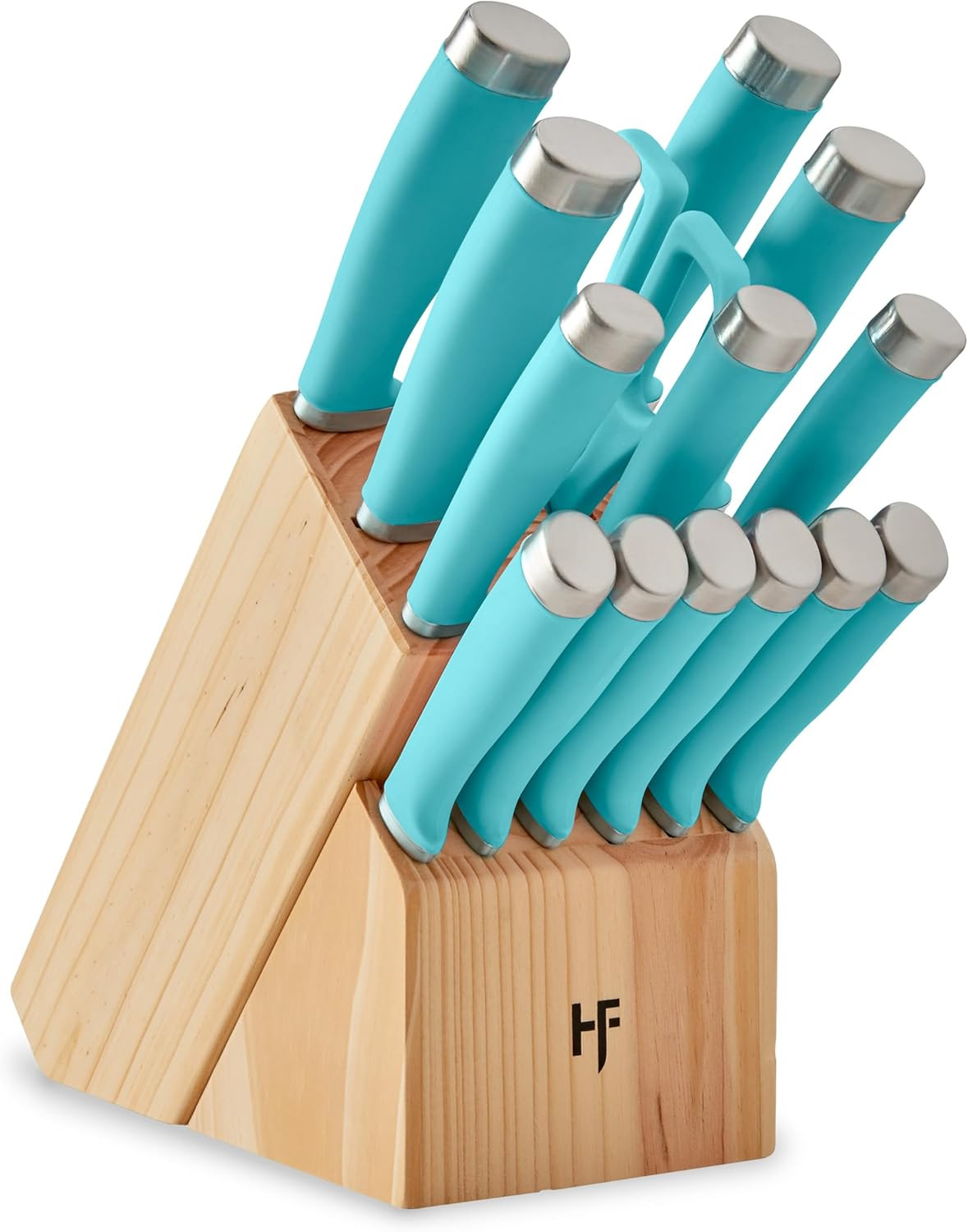 Epicure True Aqua Knife Block Set, 15 Piece