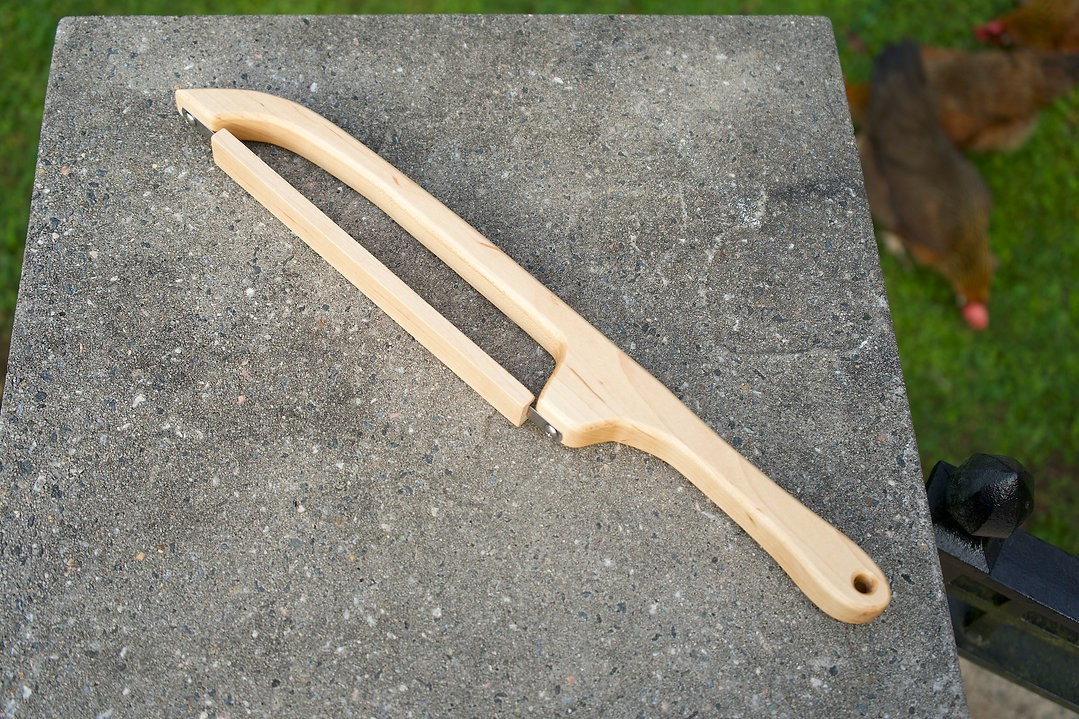 Handcrafted Hardwood Bow Bread Knives with *Magnetic Blade Guard* USA MADE new
