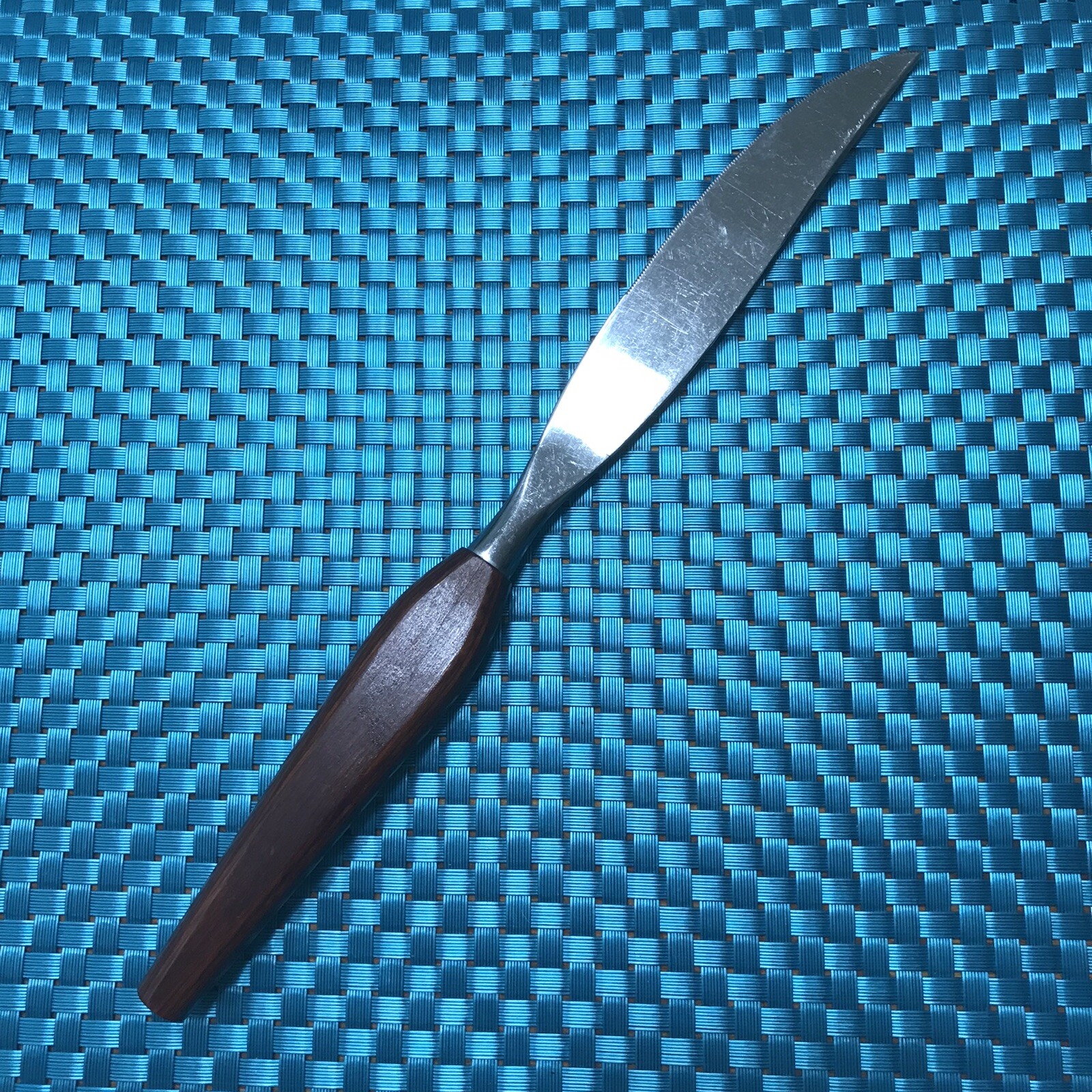 Fleetwood Designer Carving Knife Stainless 6” Blade w Teak Handle MCM Danish Vtg