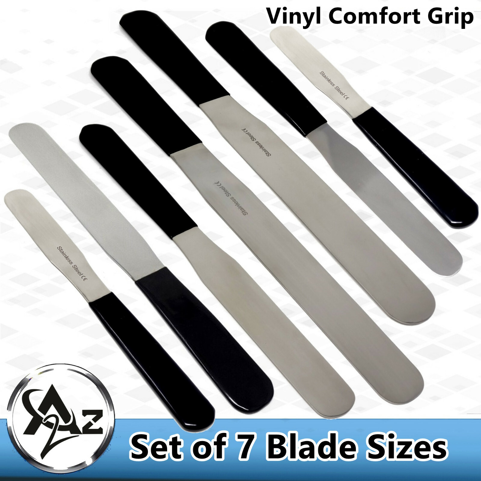Professional Chef Knife Set Multi Use 7pc for Home Kitchen Restuarant Vinyl Grip