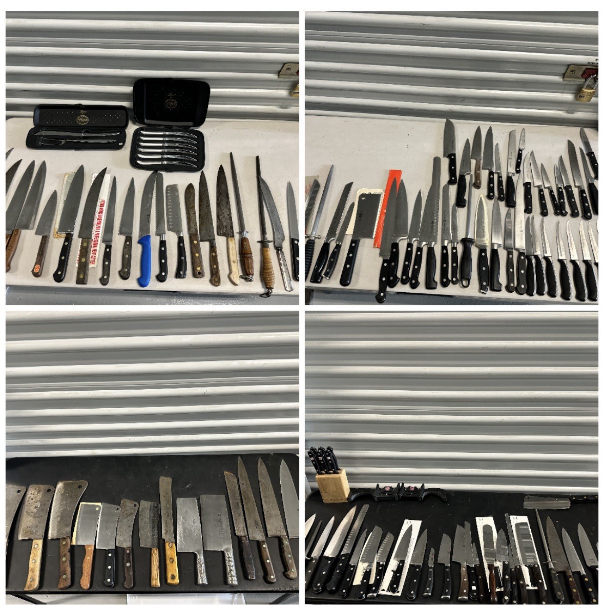 Chef, Butcher, Kitchen Knives Lot- Wusthof, J.A. Henckels, Cutco, Sabatier, Etc