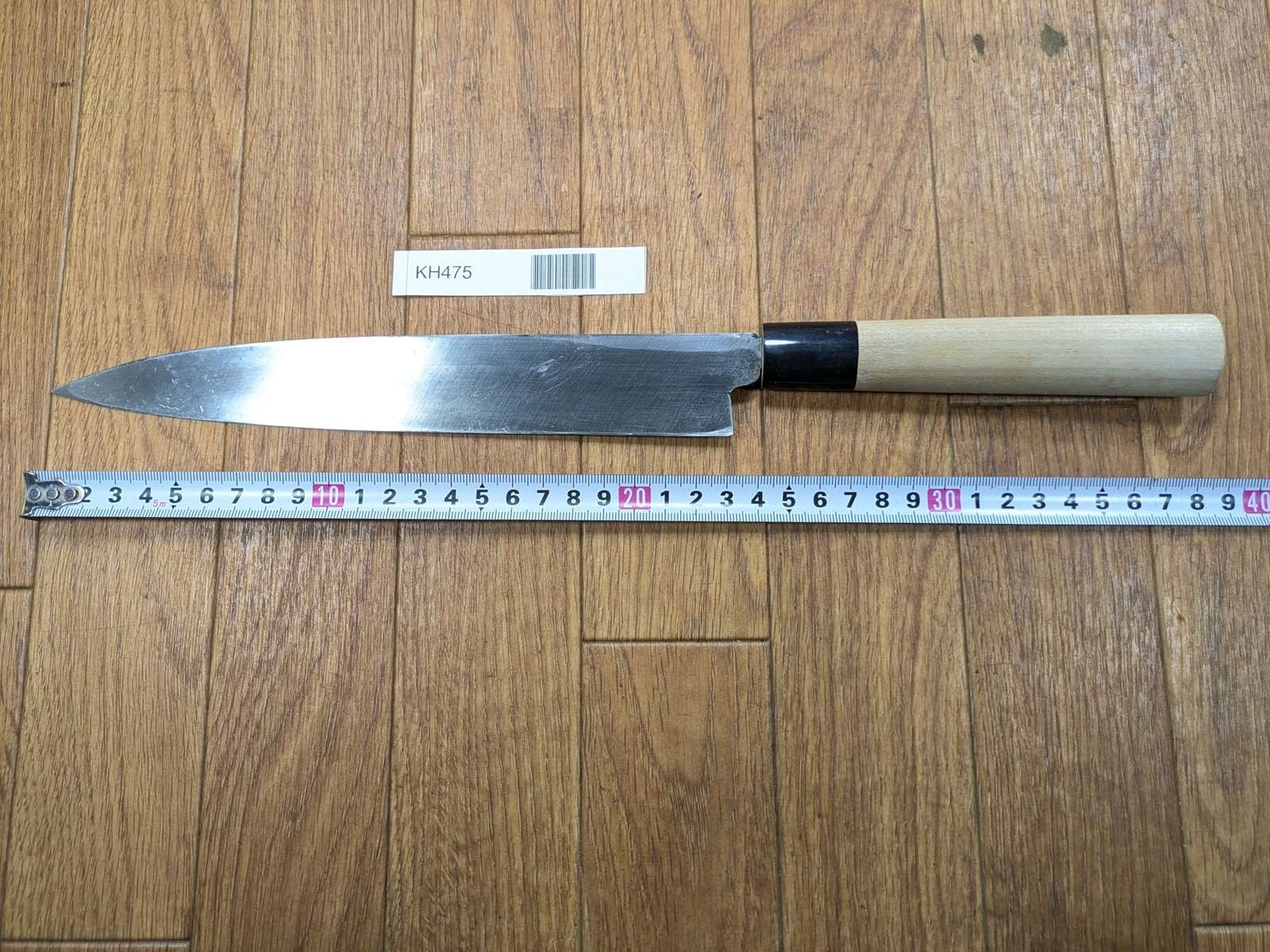 Japanese Chef’s Kitchen Knife Yanagiba Vintage Sushi from Japan 232/385mm KH475