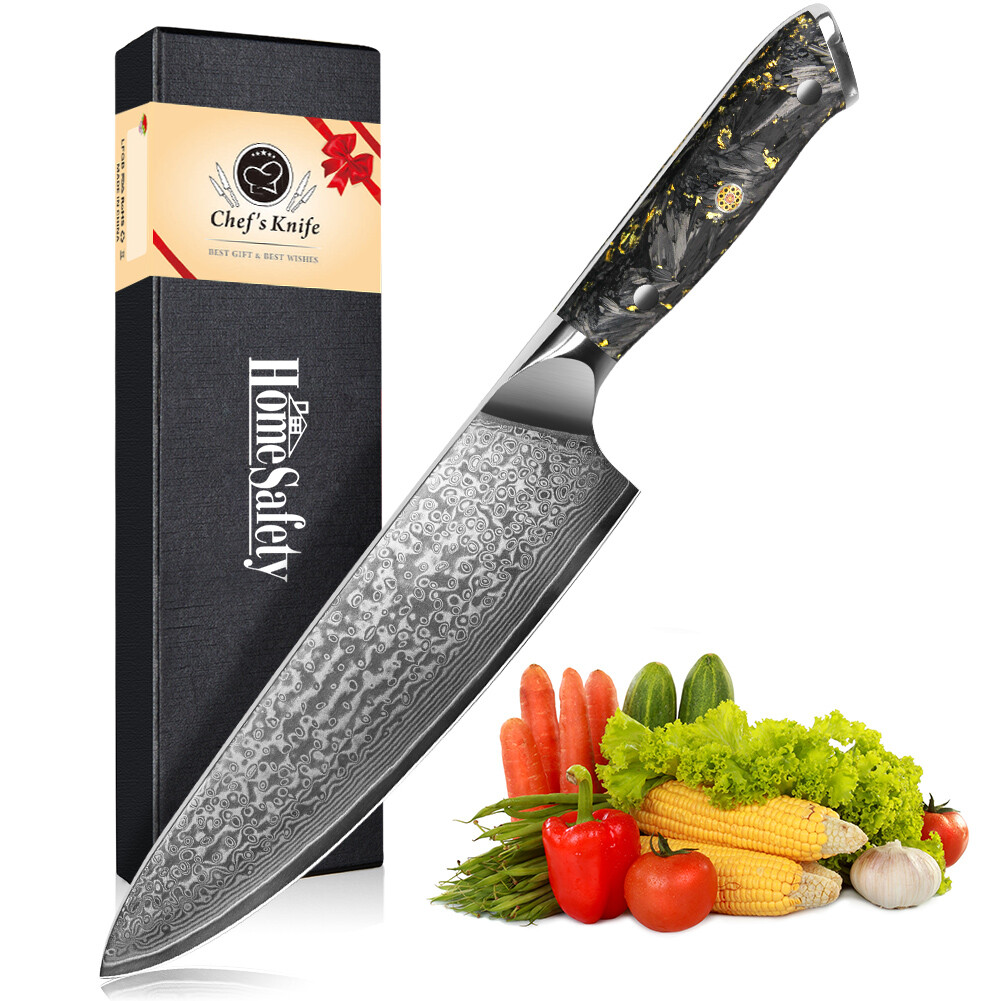 8In Kitchen Knife Santoku Knife Damascus Chef Knife VG10 Handle for Home Kitchen