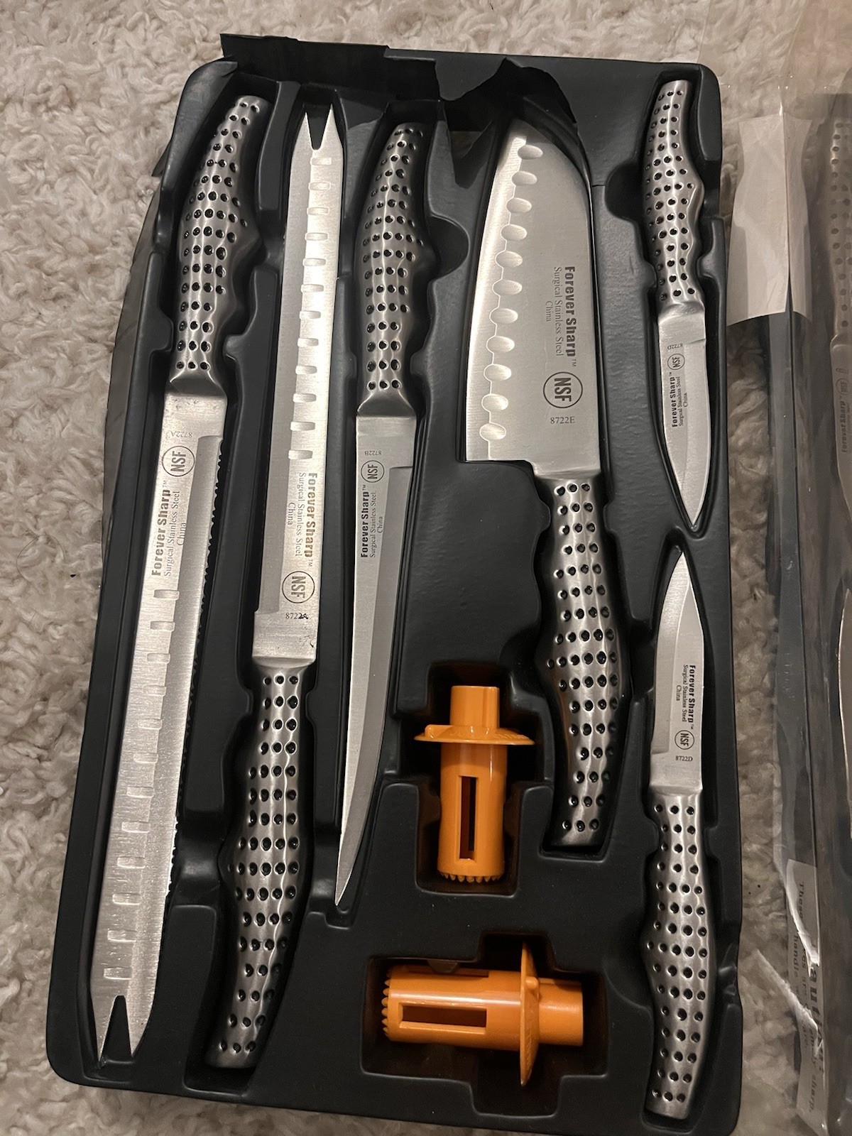 2 Sets of Forever Sharp Surgical Stainless Steel Knives