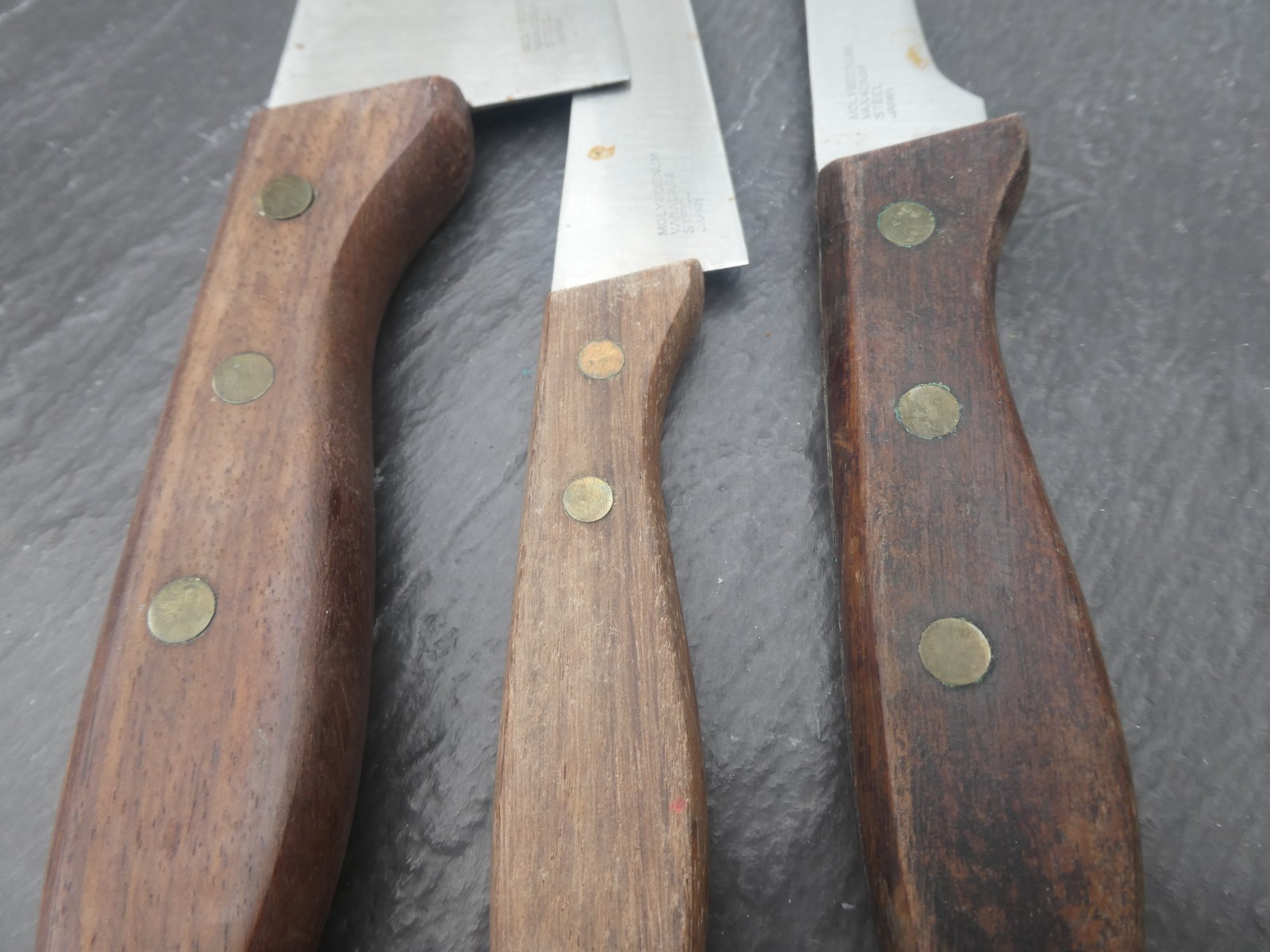 Three Vintage Knives Molybdenum Vanadium 4 in / 5 in/6.25 in.