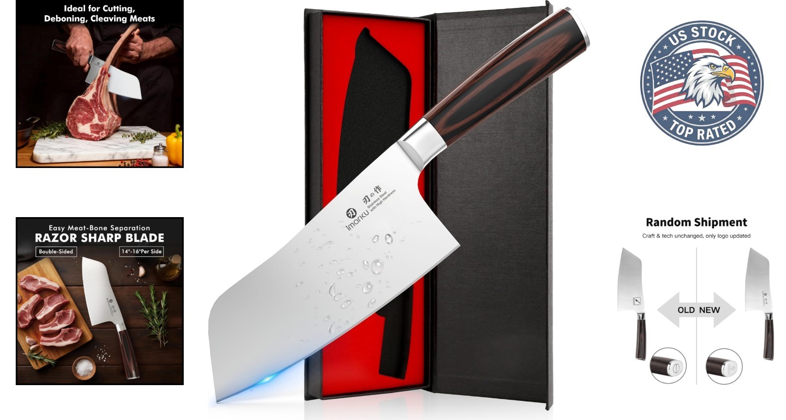 Ultra Sharp 7 Inch Butcher Knife – Japanese Steel & Comfortable Pakkawood Handle
