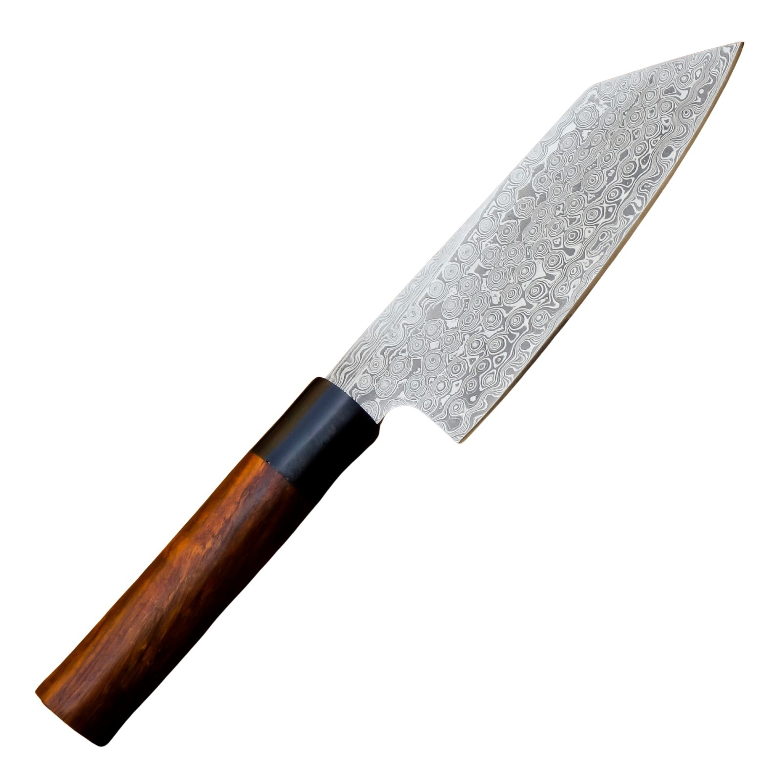 Damascus Steel Kiritsuke Chef Knife 6″ Blade Two-Tone Wood Handle No Sheath