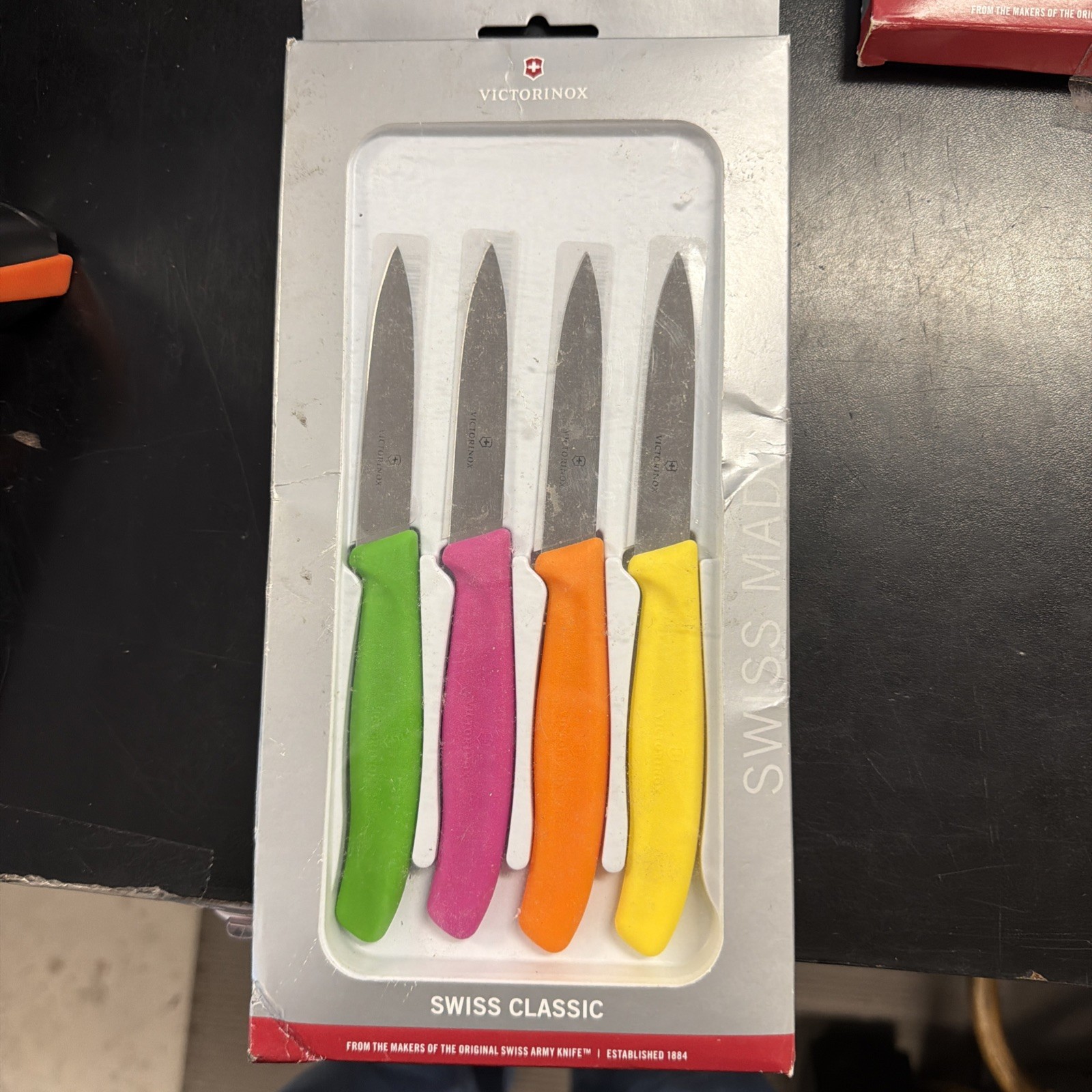 VICTORINOX Swiss Made 4″-4 Pc RARE BOX SET!!! Straight Blade. Perfect Gift