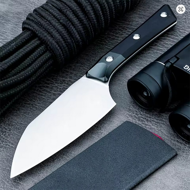 Santoku Kitchen Knife D2 Steel G10 Handle Camping Outdoor Cooking Utility