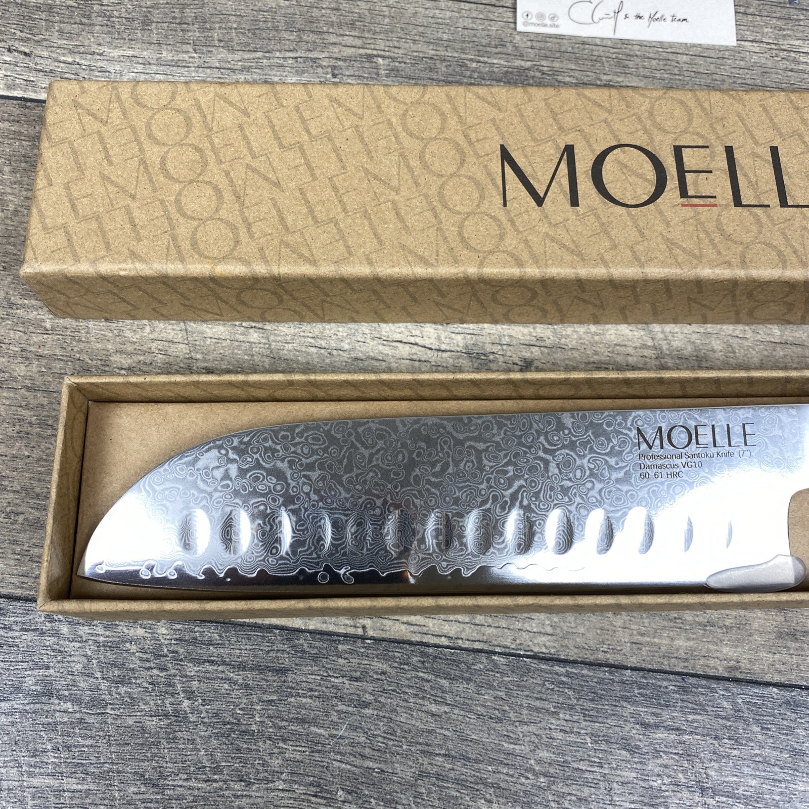 Premium Teak Wood Chef Knife 8″ – VG10 Damascus Steel 67 Layers, 60+ HRC – Ja…