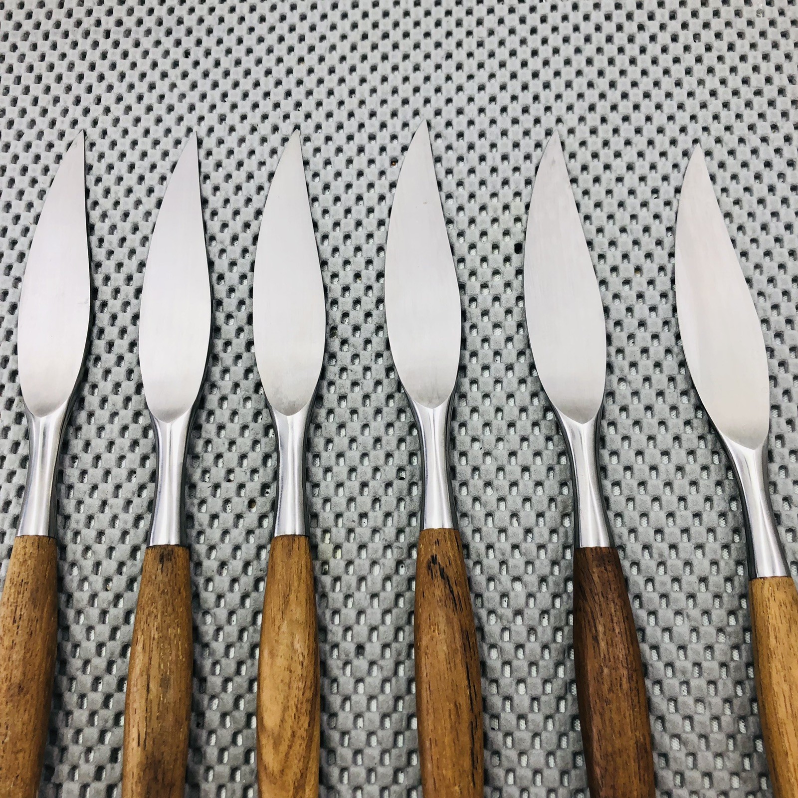 DANSK Designs Fjord JHQ Set/6 Steak Knife Stainless – VTG Germany Teak Quistgaar