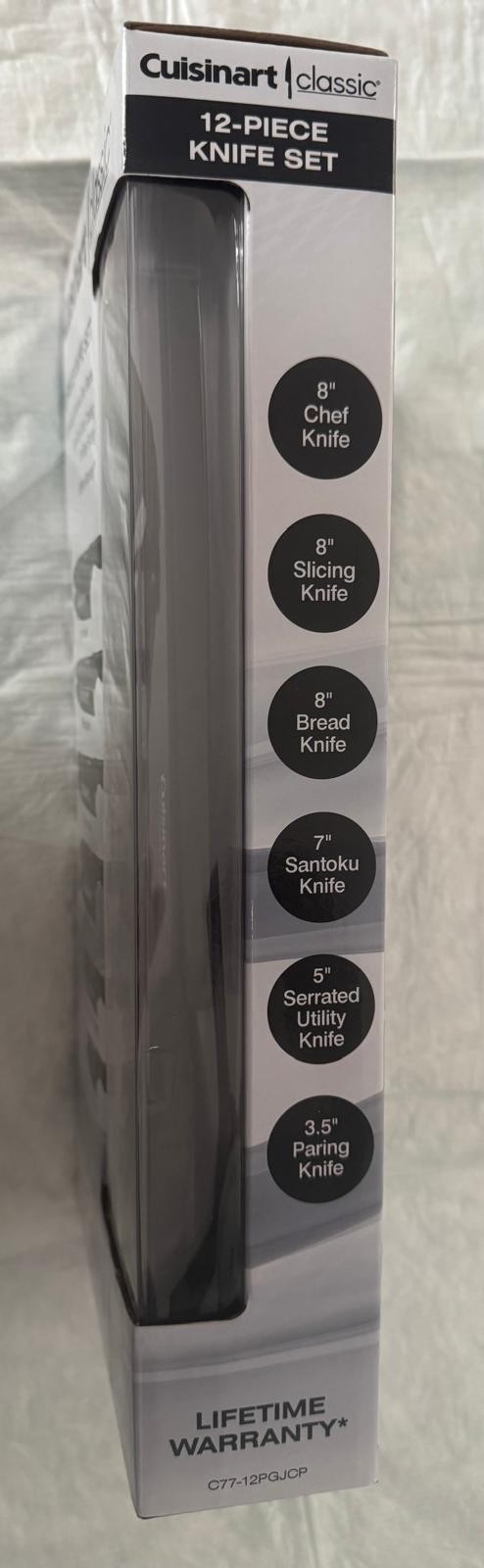 Cuisinart Classic 12-Piece Knife Set Matte Black – Stainless Steel, Non-Stick,