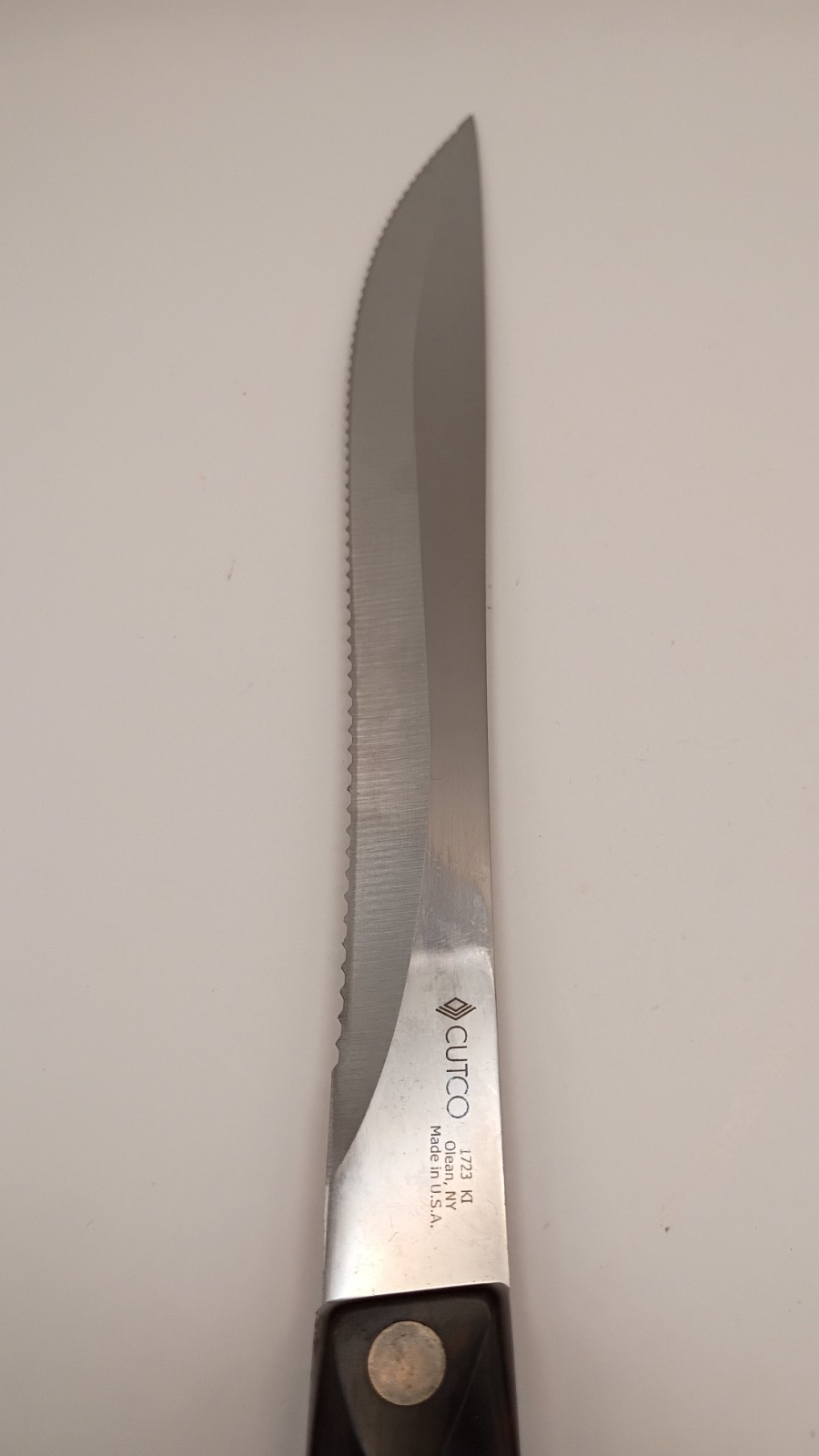 Cutco 1723KI 14.5″ Serrated Knife With 9″ Blade & 1727KJ 12″ Fork. GC, USA