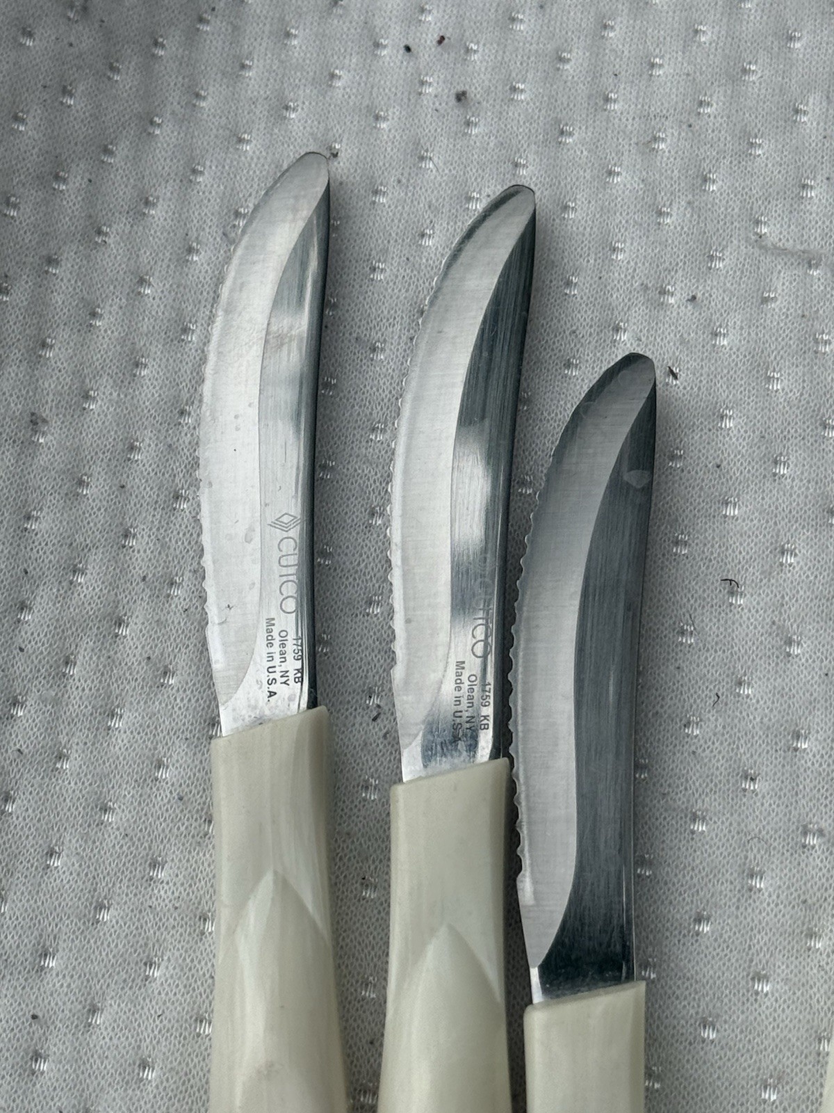 13 Cutco 1759 JD Table Knife Pearl White Steak Knife 1721, 1726, 1727, 1725,