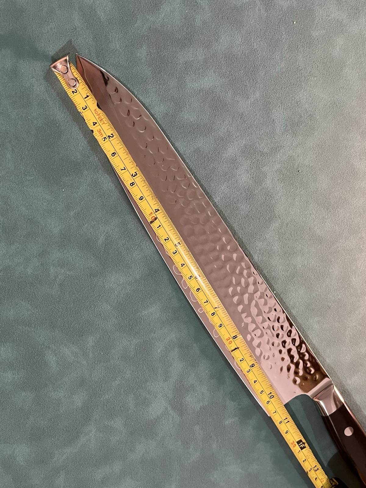 10.5in 270mm Gyuto Chef Knife Japanese-Style Hammered 9Cr18MoV Ebony Handle