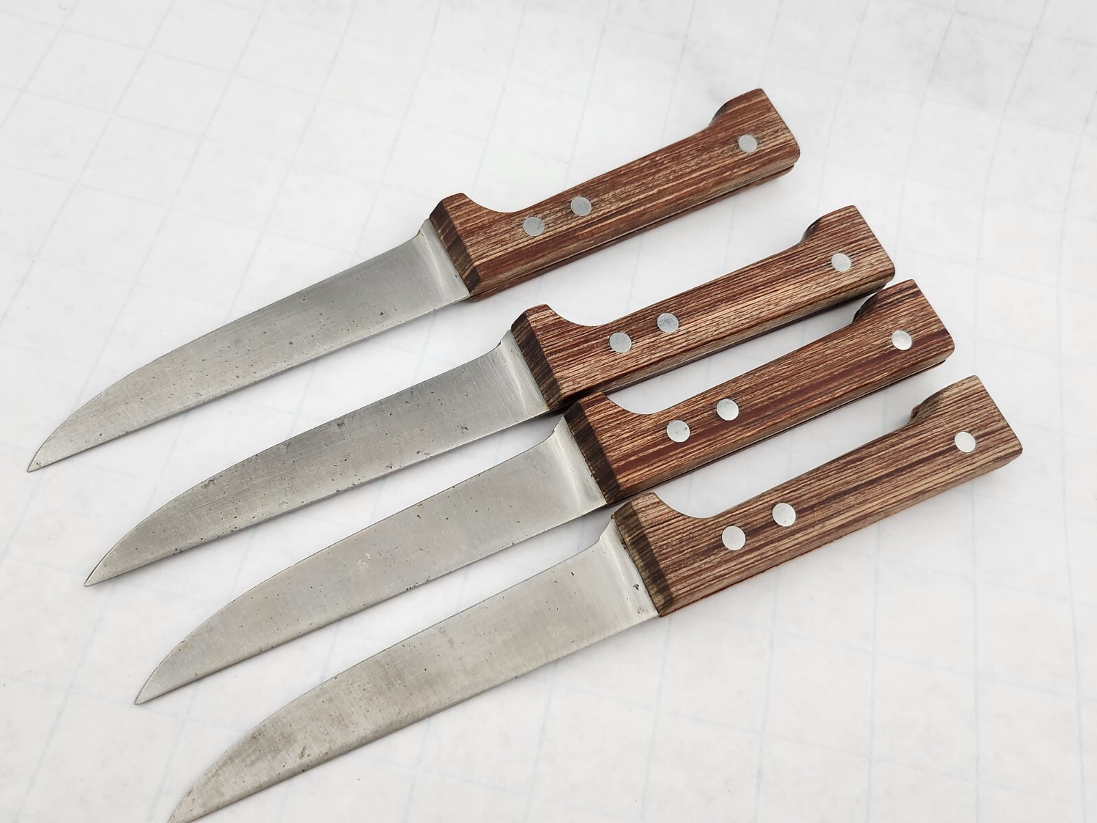 4 Dansk Vintage Steak Knives Teak Handles Made In Japan
