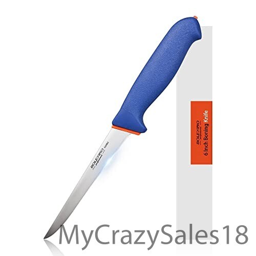 BOLEXINO 6 Inch Boning Knife, Flexible Straight Blade Proces