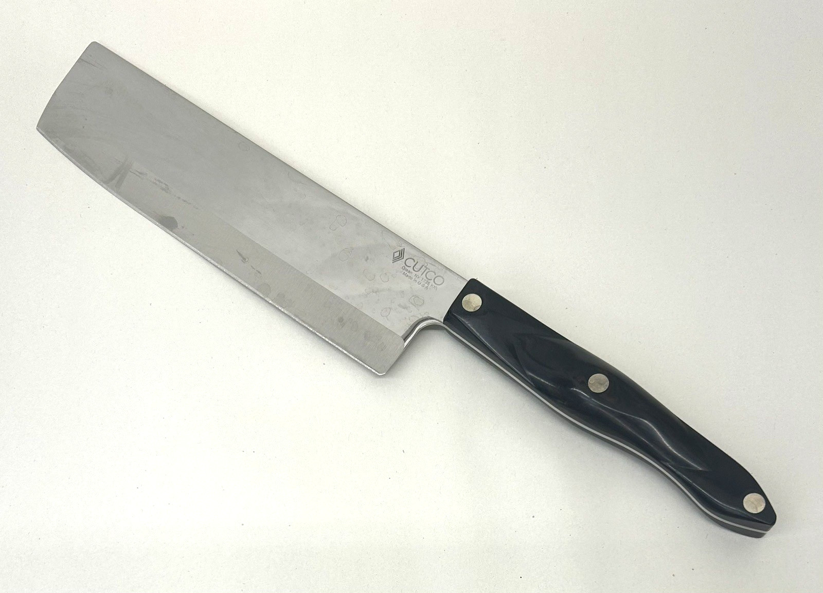 Cutco 1735 Vegetable Cleaver Knife 7.5″ Stainless Steel Blade Brown Handle