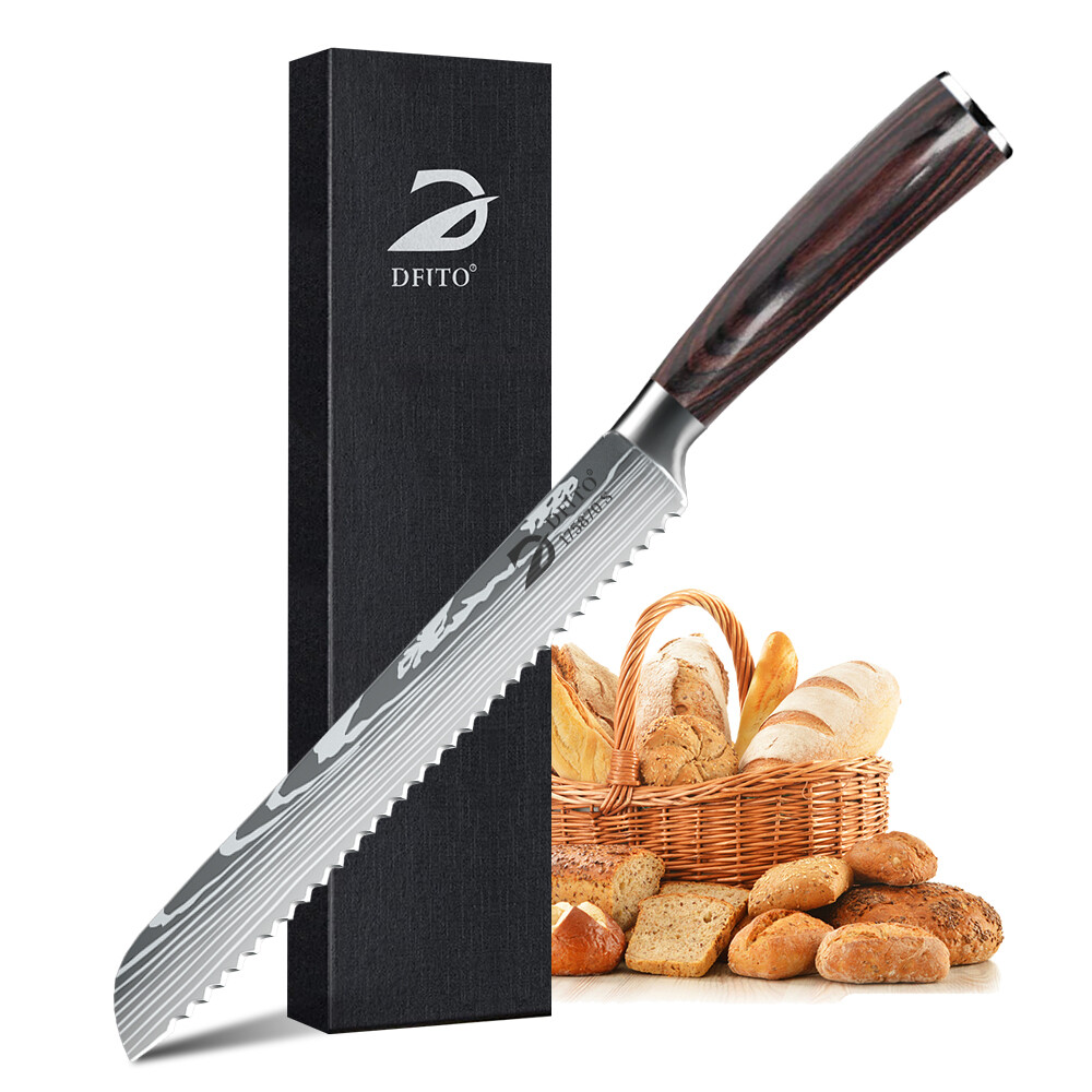 Mdhand Serrated Bread Knife 8 in Sourdough Bread Knife Cutter for Homemade Bread