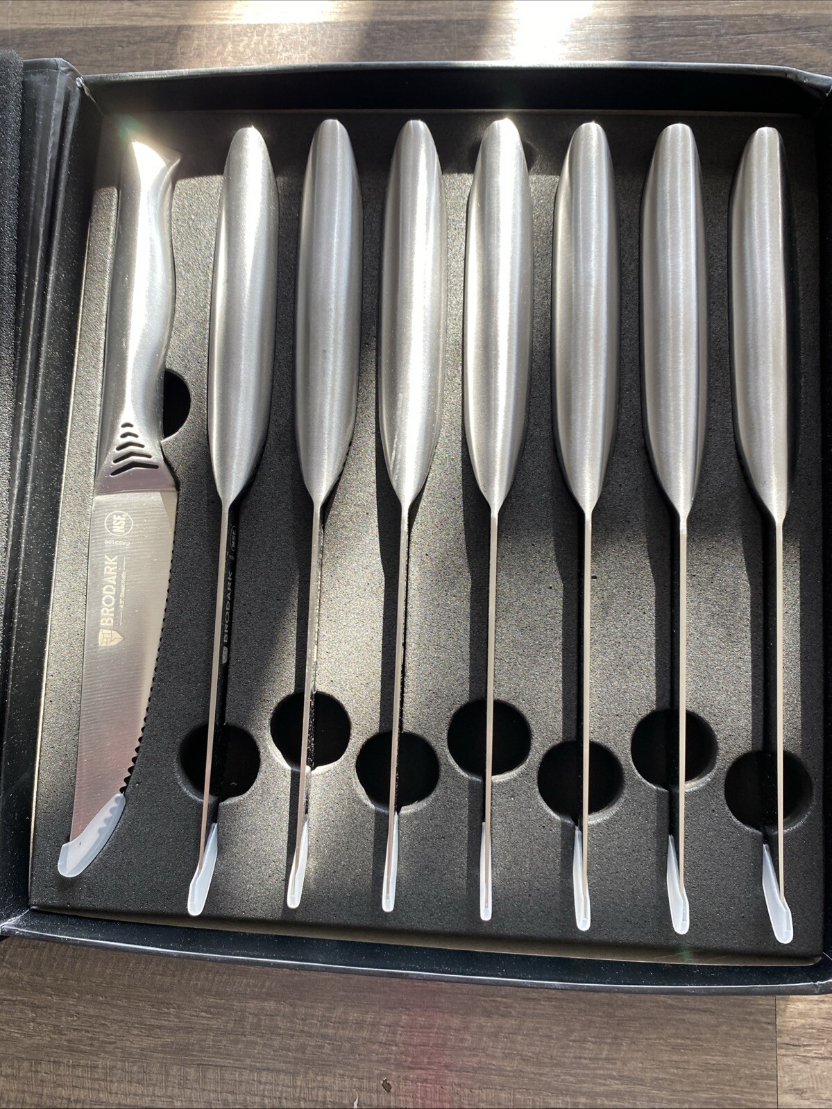 BRODARK 8pcs Steak Knives Shark Series Excellent Edge-retention/ay