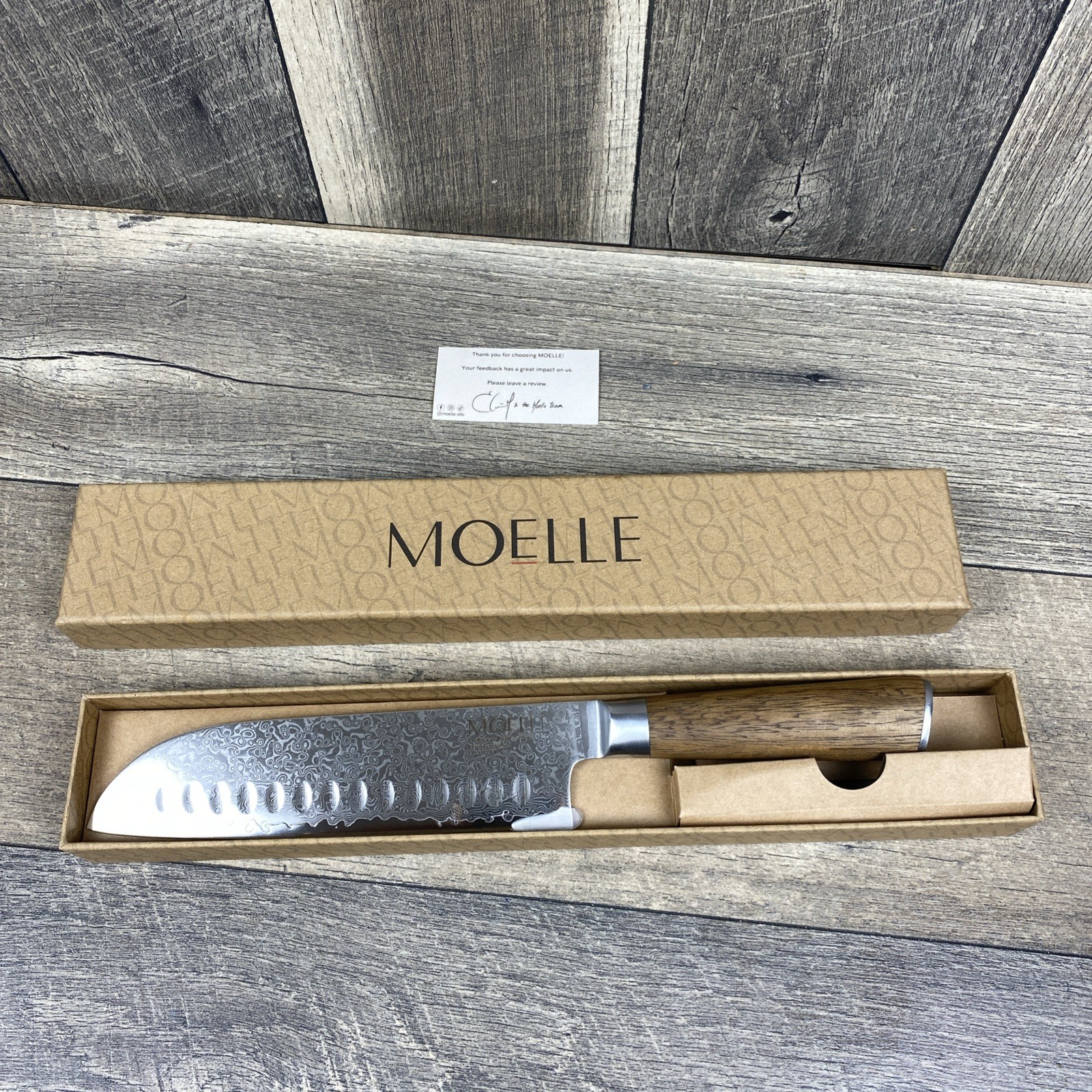 Premium Teak Wood Chef Knife 8″ – VG10 Damascus Steel 67 Layers, 60+ HRC – Ja…
