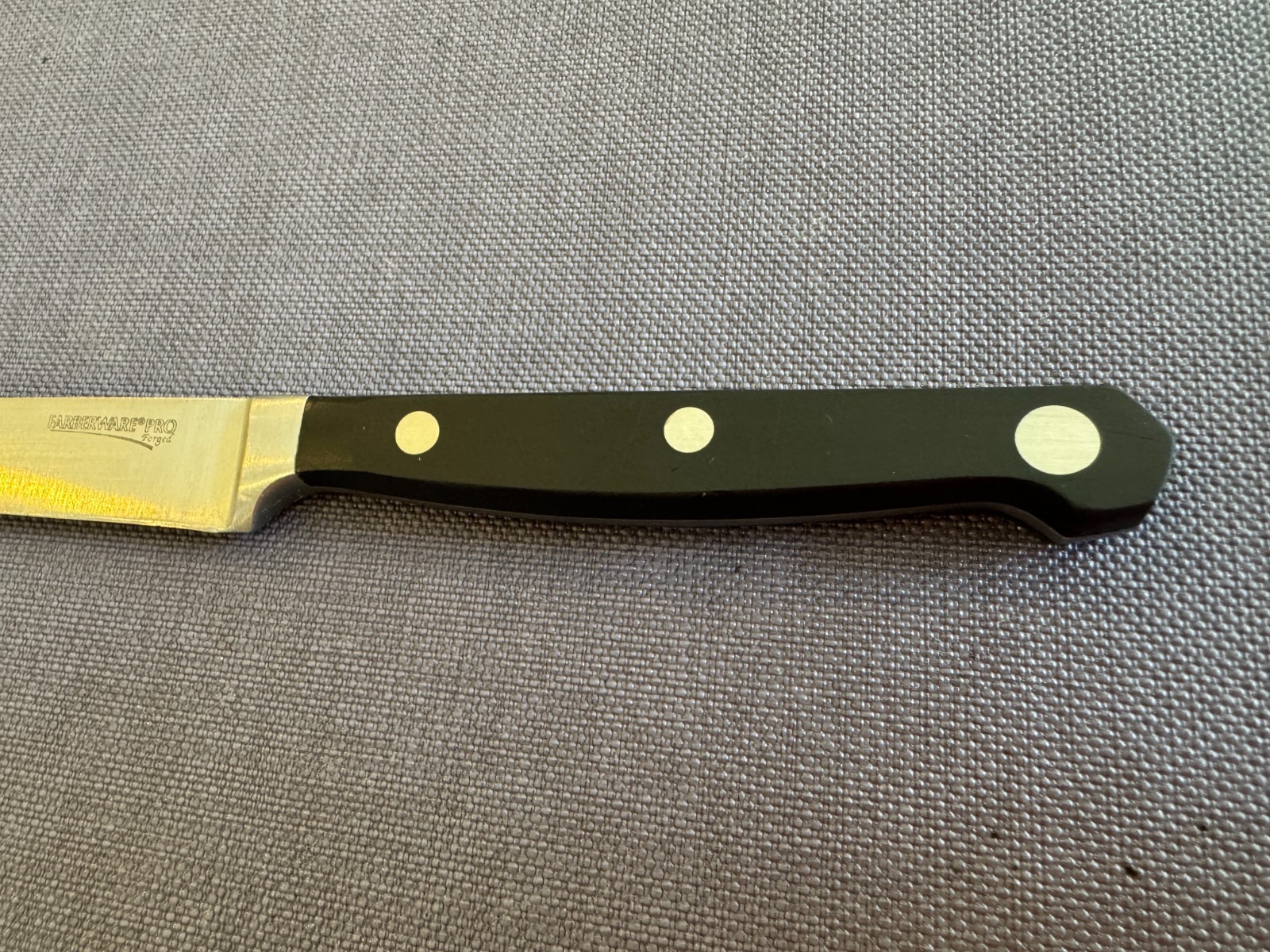 FARBERWARE PRO FORGED 5” Stainless Blade Utility Knife Full Tang 3-Rivets VGC