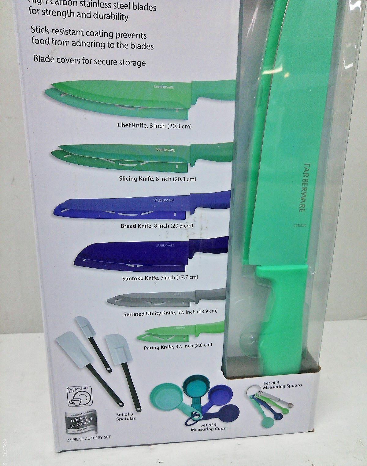 2x Farberware 23-pc. Knife and Tool Set, Dishwasher Safe