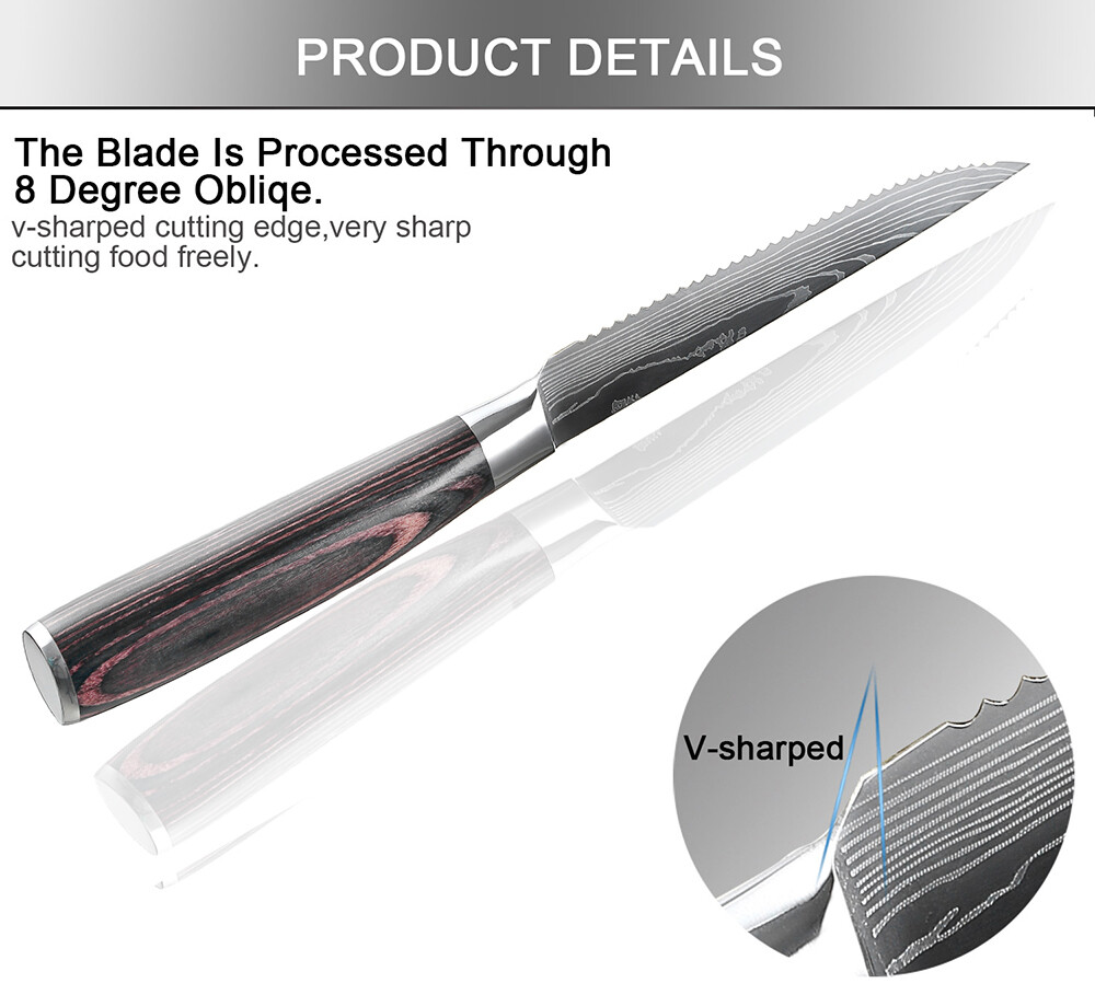 1/2/3PCS Kitchen Knife Cleaver Chef Damascus Sharp Steak knife Knives w/Gift Box