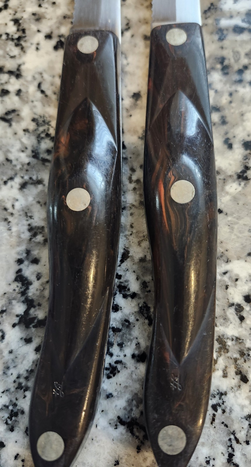 Cutco Bread 1724 & 1729 Petite Carver Knife Classic Swirl Brown Thomas Lamb Orig
