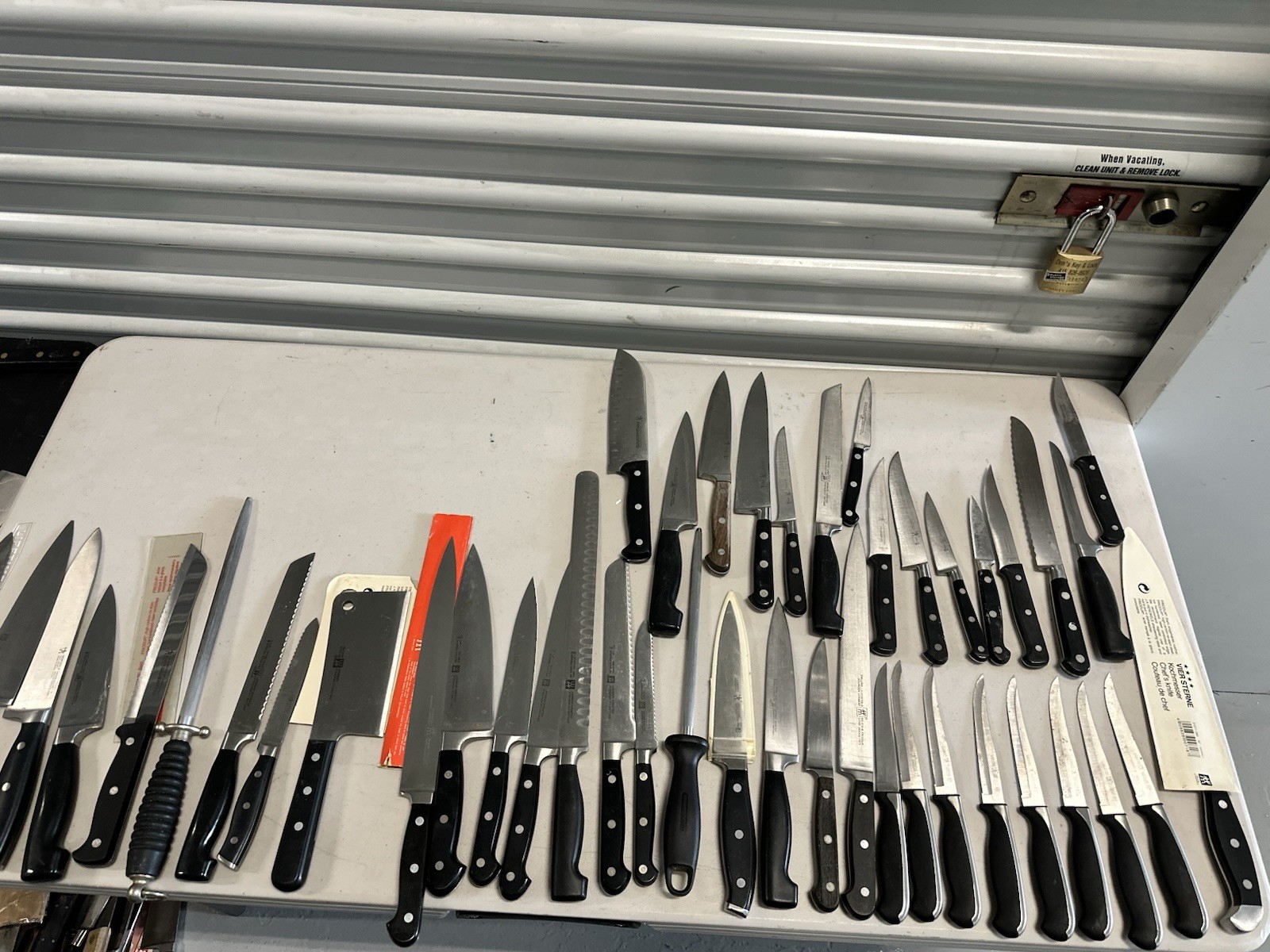 Chef, Butcher, Kitchen Knives Lot- Wusthof, J.A. Henckels, Cutco, Sabatier, Etc