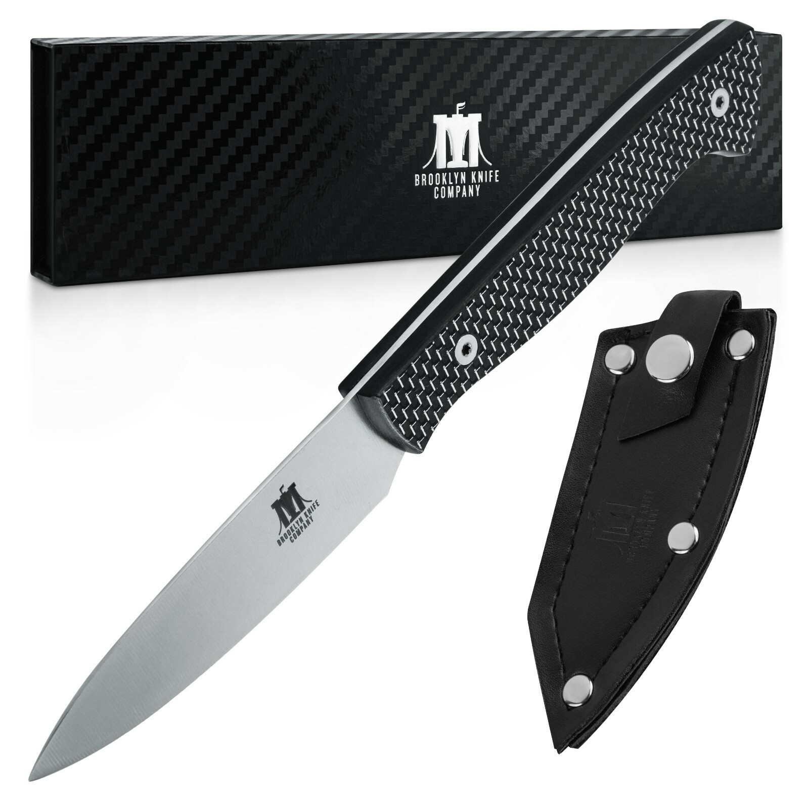 Brooklyn Knife Co. Paring Knife -Carbon Fiber Ed. Japanese AUS-08 Steel 3.5-Inch