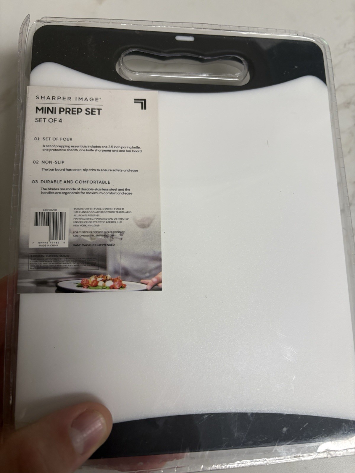 NEW Sharper Image 4-Piece Bar Set – Mini Prep Set Knife Sharpener Cutting Board