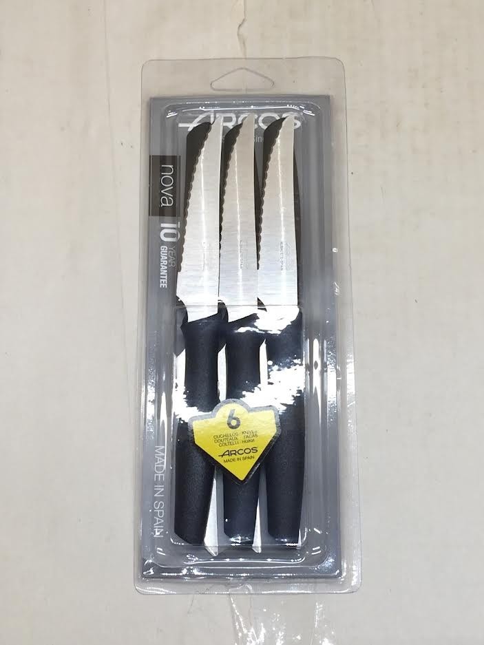 Arcos Steak Set 6 pieces 4 Inch Nitrum Stainless Steel.
