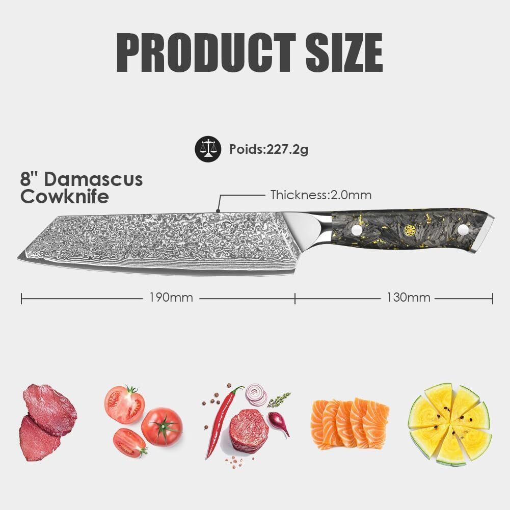Damascus Kitchen Chef Knife/Santoku Knife VG10 Damascus Steel Hand forged Knife