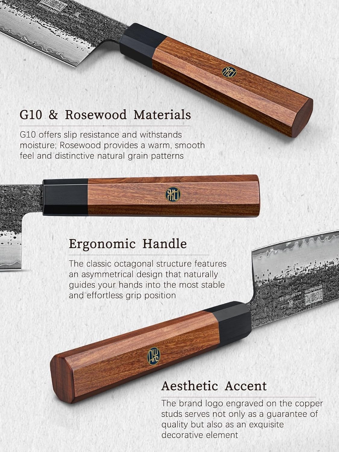 7 Inch Nakiri Knife, Ultra Sharp Meat Vegetable Cleaver Knife | Japanese High…