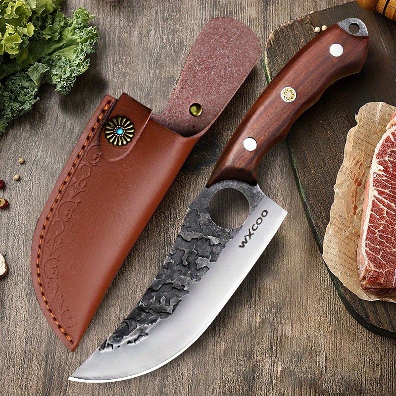 8PCS Professional Stainless Steel Chef Knife Set Kitchen Cooking Butcher Cleaver