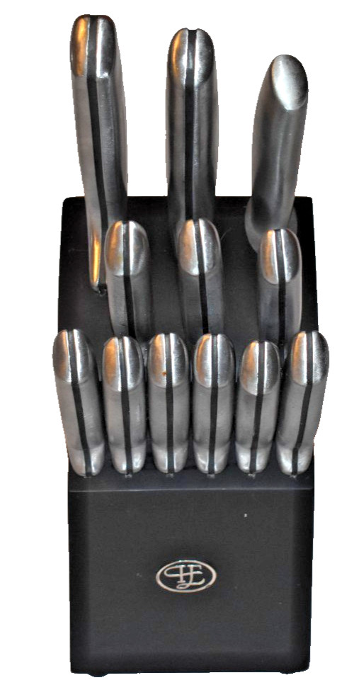 Hampton Forge Kobe 12 Piece Stainless Steel Knife Set With Knife Block