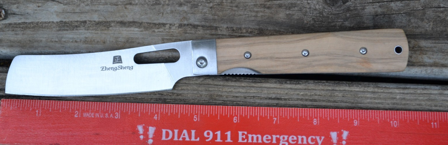 ZhengSheng 4.8″ Ultra Sharp 440A Stainless Steel Blade Folding Chef Knife — New