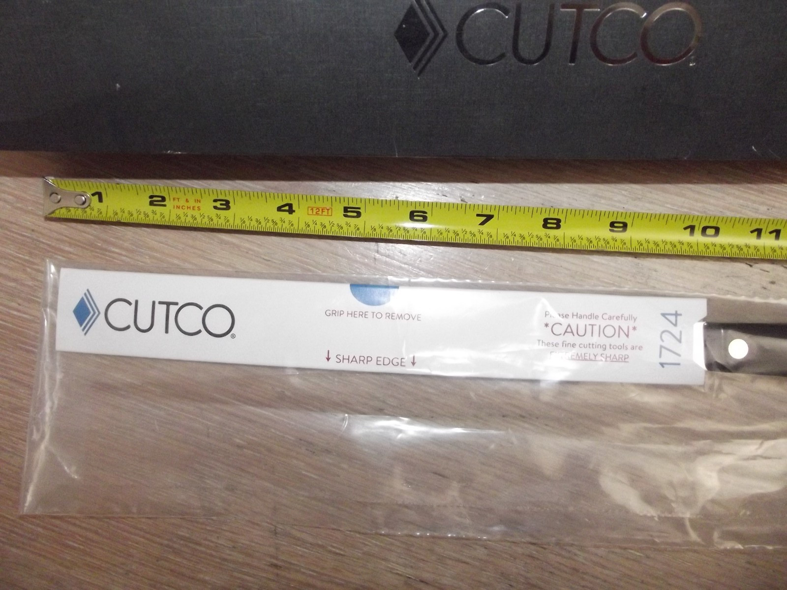 SEALED CUTCO Gourmet 9 7/8″ Slicer/ Bread Knife 1724 Brown Black Marbled Handle