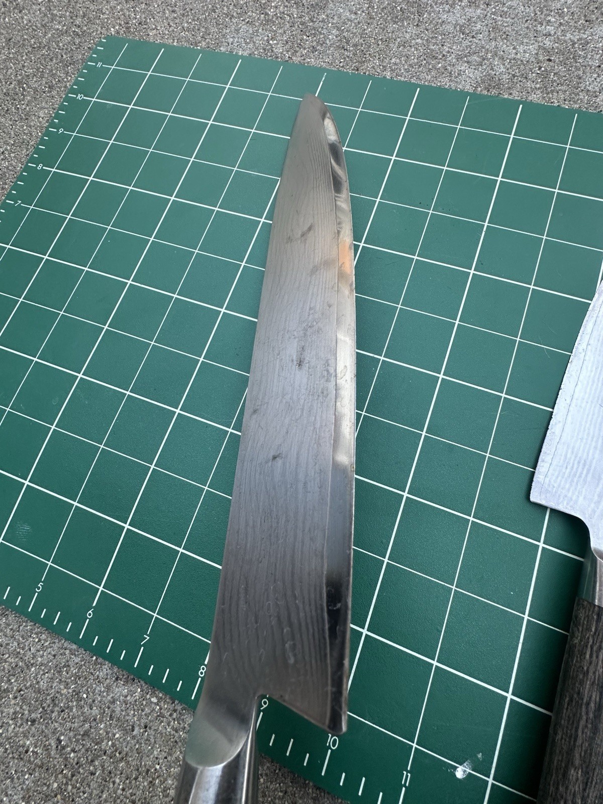 Lot Of 2 KAI SHUN DM-0707 & DM- 0723 Cobalt M.V.Steel 10.5” & 6” Damascus Knife