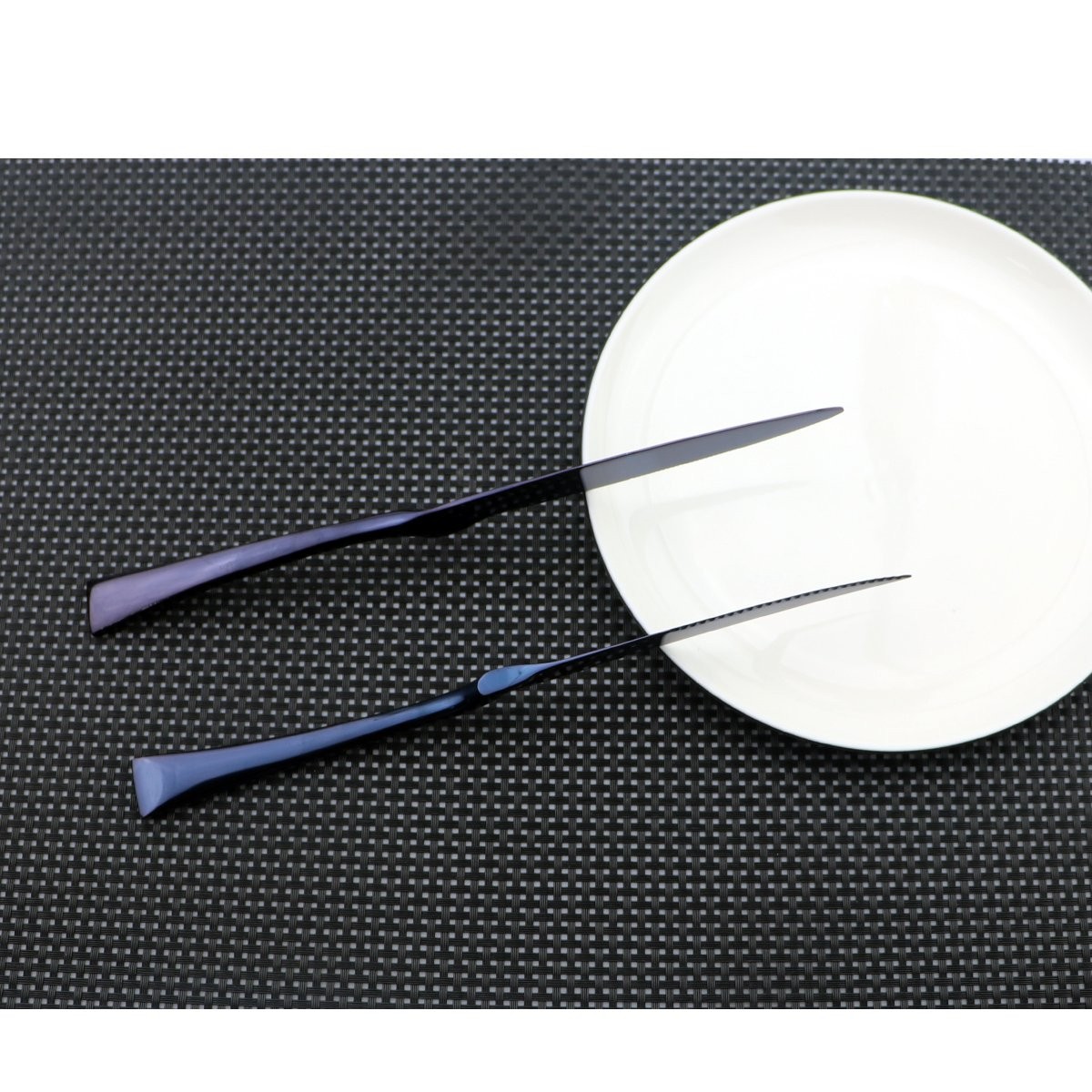 Flatware Set 18/10 Stainless Steel Mirror Polished Blue Cutlery – Silverware …